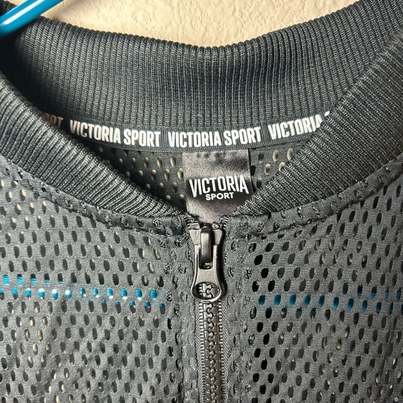 Victoria Sport Small Swimsuit Coverup Jacket Long Sleeve Mesh Zip Up - Picture 2 of 4
